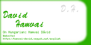david hamvai business card